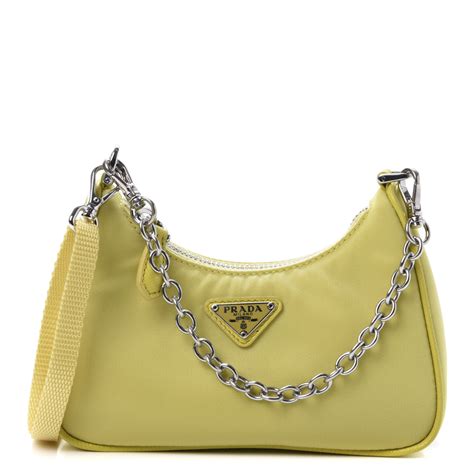 prada mini bag yellow|prada small nylon camera bag.